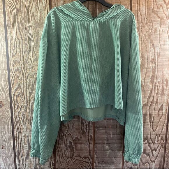 Pretty Little Thing Cropped Ribbed Hoodie 🐲🎋🐉 - Picture 1 of 3